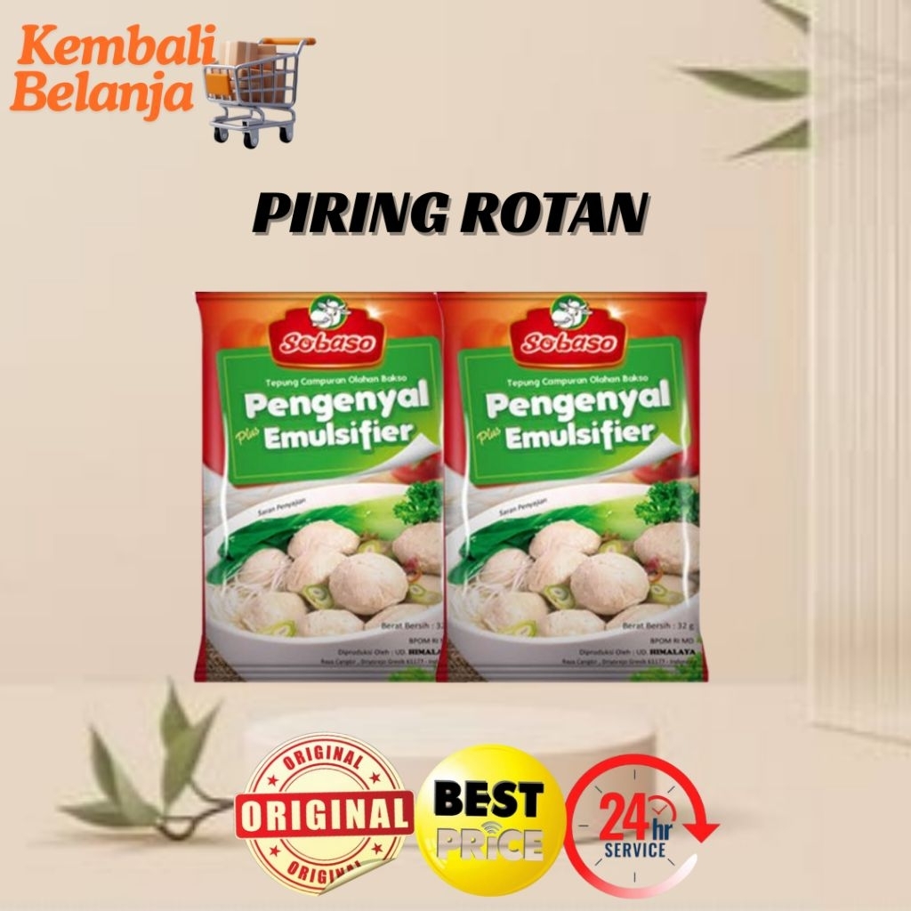 Pengenyal Plus Emulsifier Sobaso 32 Gram/ Pengenyal Emulsifer Sobaso Halal/ Pengenyal Emulsifer Baks