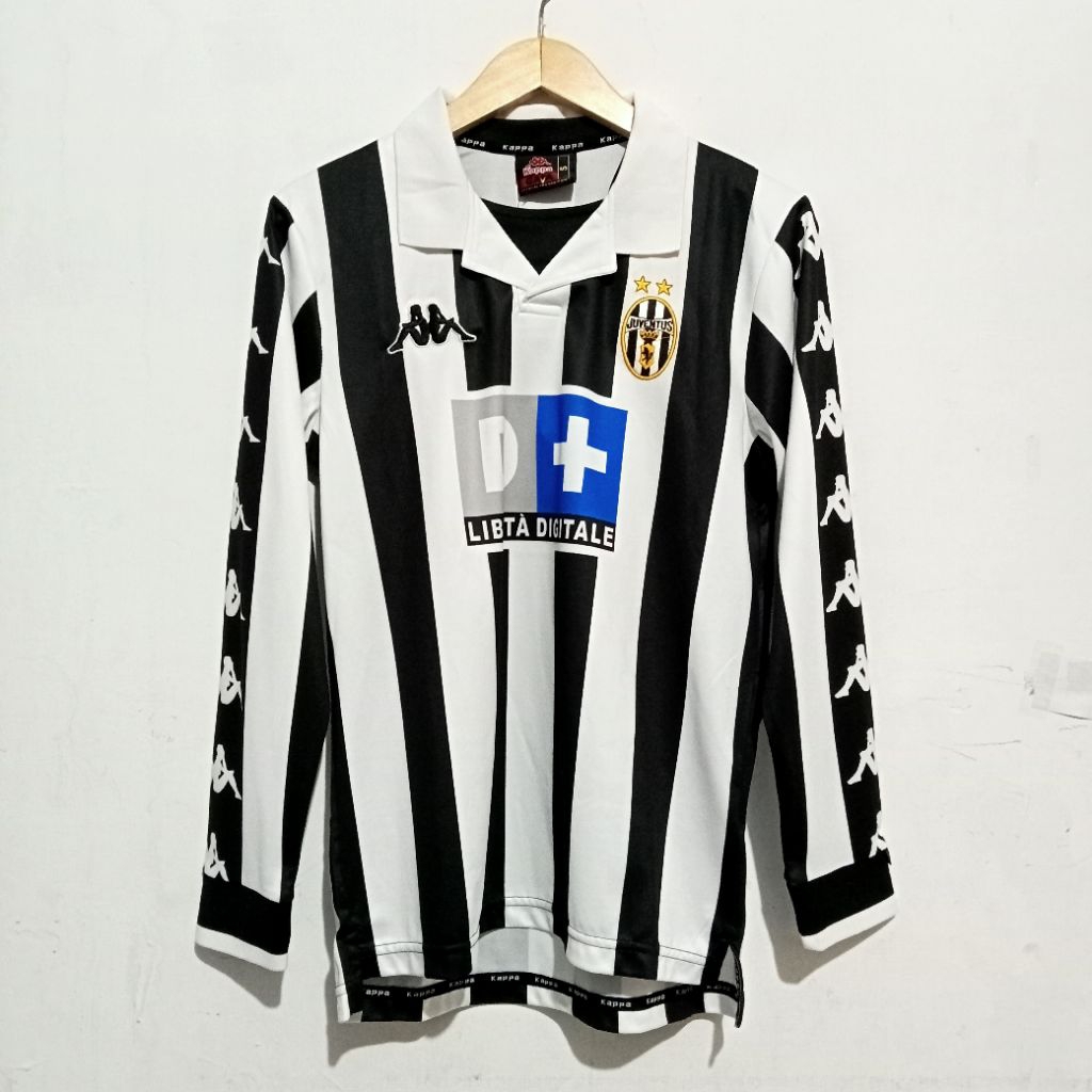 Jersey Retro Juventus Home 1999/2000 Long Sleeve Nameset Zidane Grade AAA