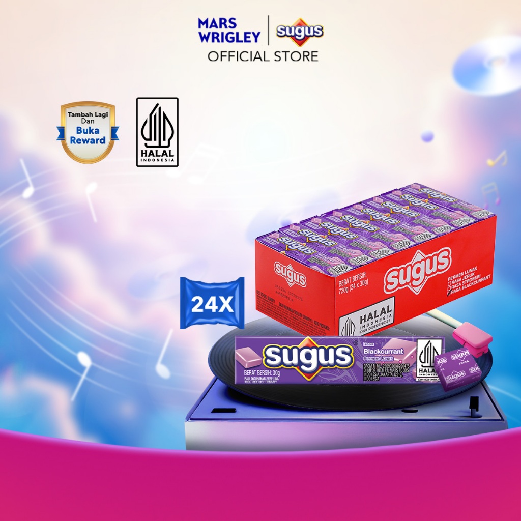 

SUGUS Stick Blackcurrant 30g X24