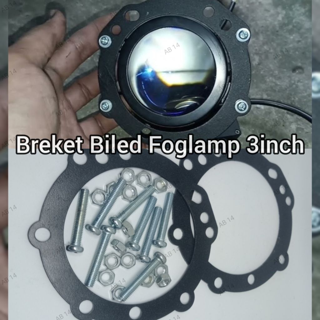 Adapter Bracket Foglamp 3inch Projie Biled PNP Fog Light | Breket Foglamp Biled | Breket Lampu Fogla