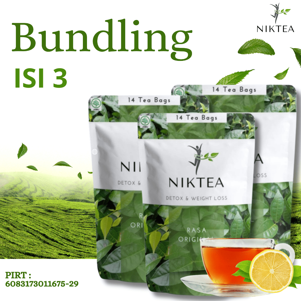 

NIKTEA Teh Hijau Slimming Tea Bundle 3 Pouch