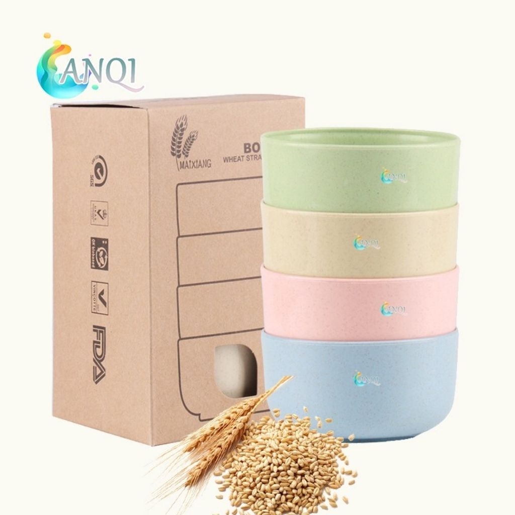 Mangkok makan wheat straw murah
