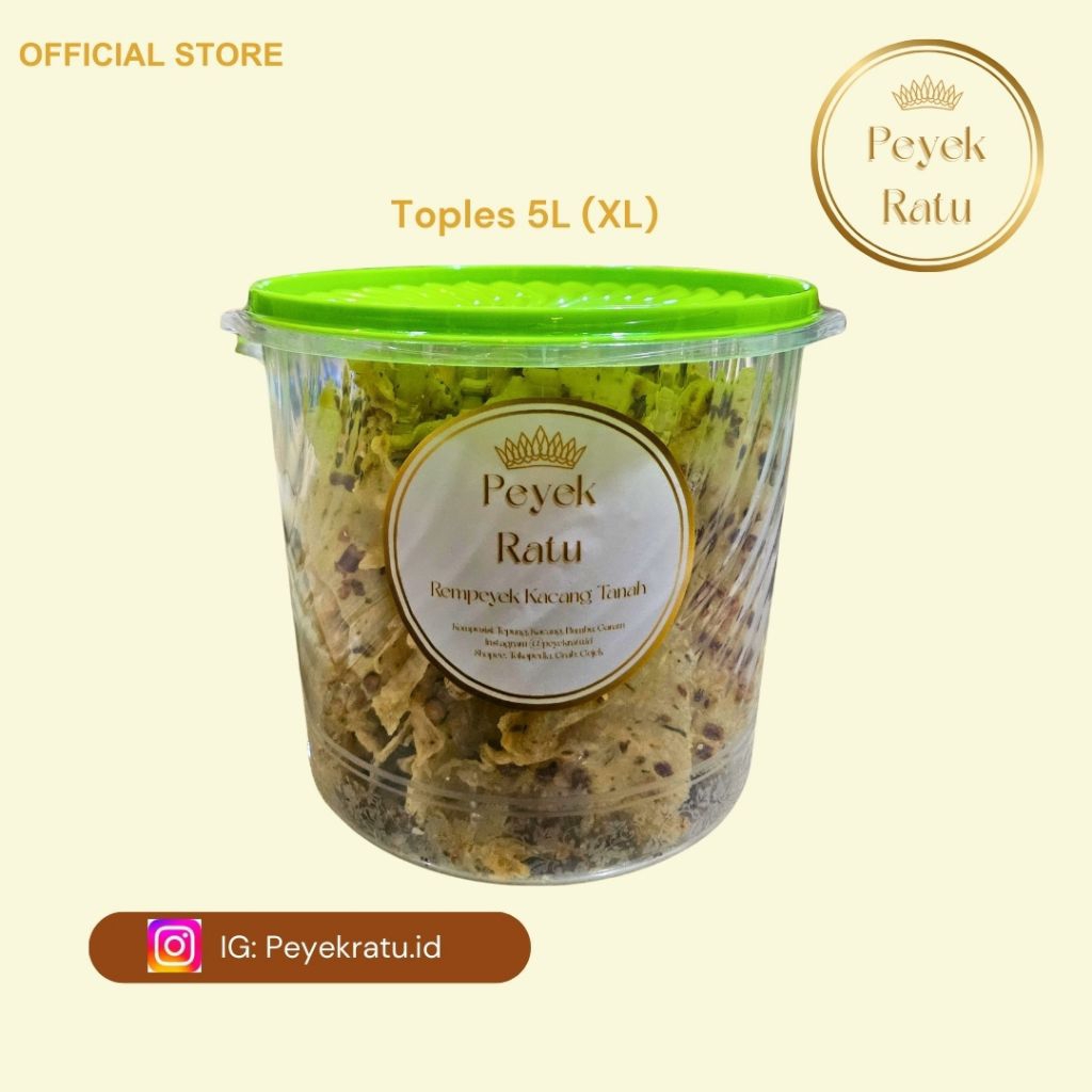 

Peyek Ratu - Rempeyek Toples 5L XL