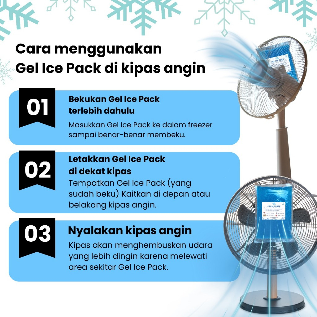 Nimira_Amira Gel Ice Pack Untuk Pendingin Kipas Angin - Kipas Lebih Dingin Seperti Ac