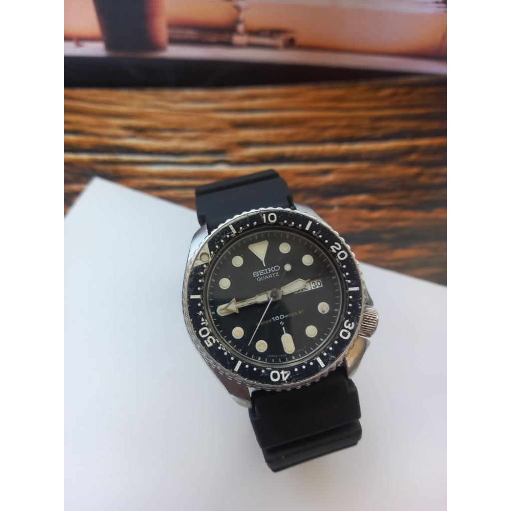 jj03318 jam tangan pria vintage seiko diver 7548-7000