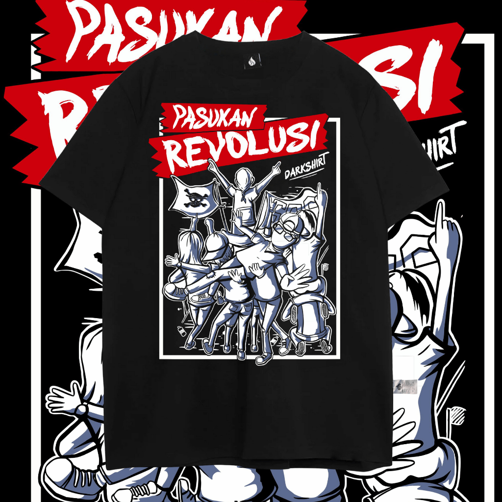 Kaos Distro Unisex Pria Wanita – Tshirt Putih Katun  – Desain Kritik Sosial Unik