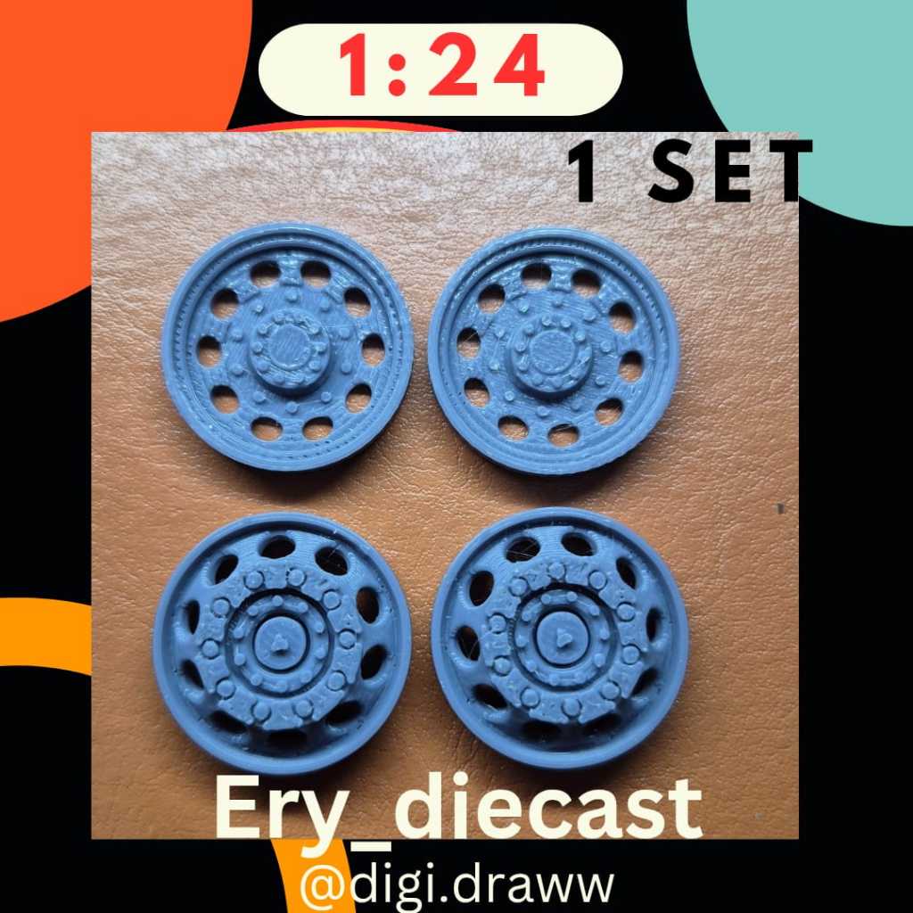 Miniatur Velg Bus MERCY RING Skala 1:24 Untuk RKC bahan plastik