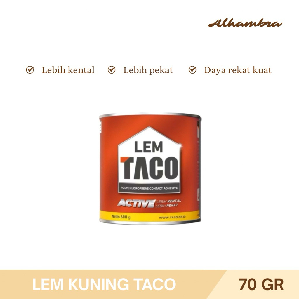 

Lem Kuning Taco Active , Lem Serbaguna - 70 gr