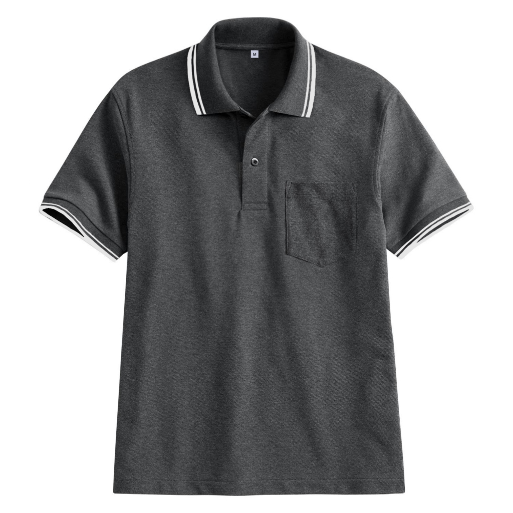 Ds - Kaos Kerah Polo Shirt Pria Saku Lengan Pendek | Kaos Berkerah Pria | Kaos Seragam Polos Saku