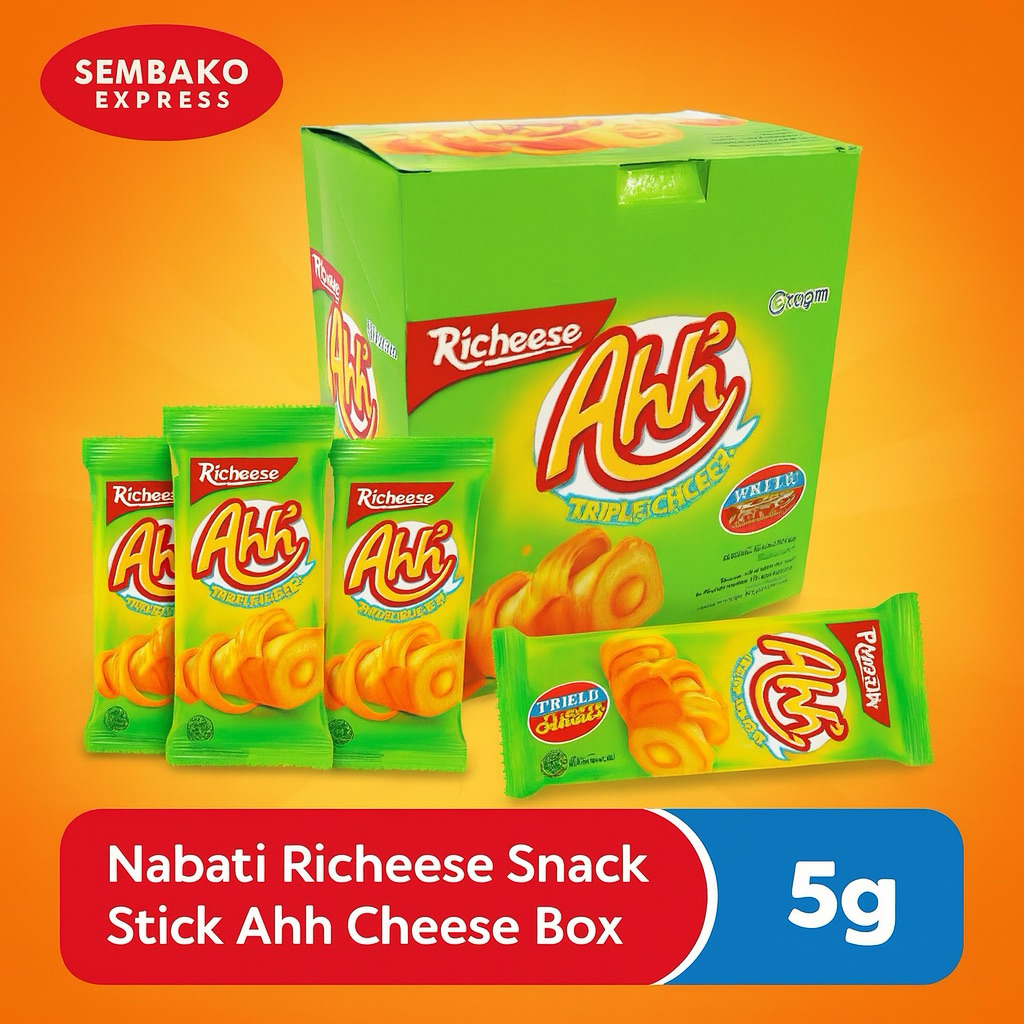 

Nabati Richeese Snack Stick Ahh Cheese Box 20x5g