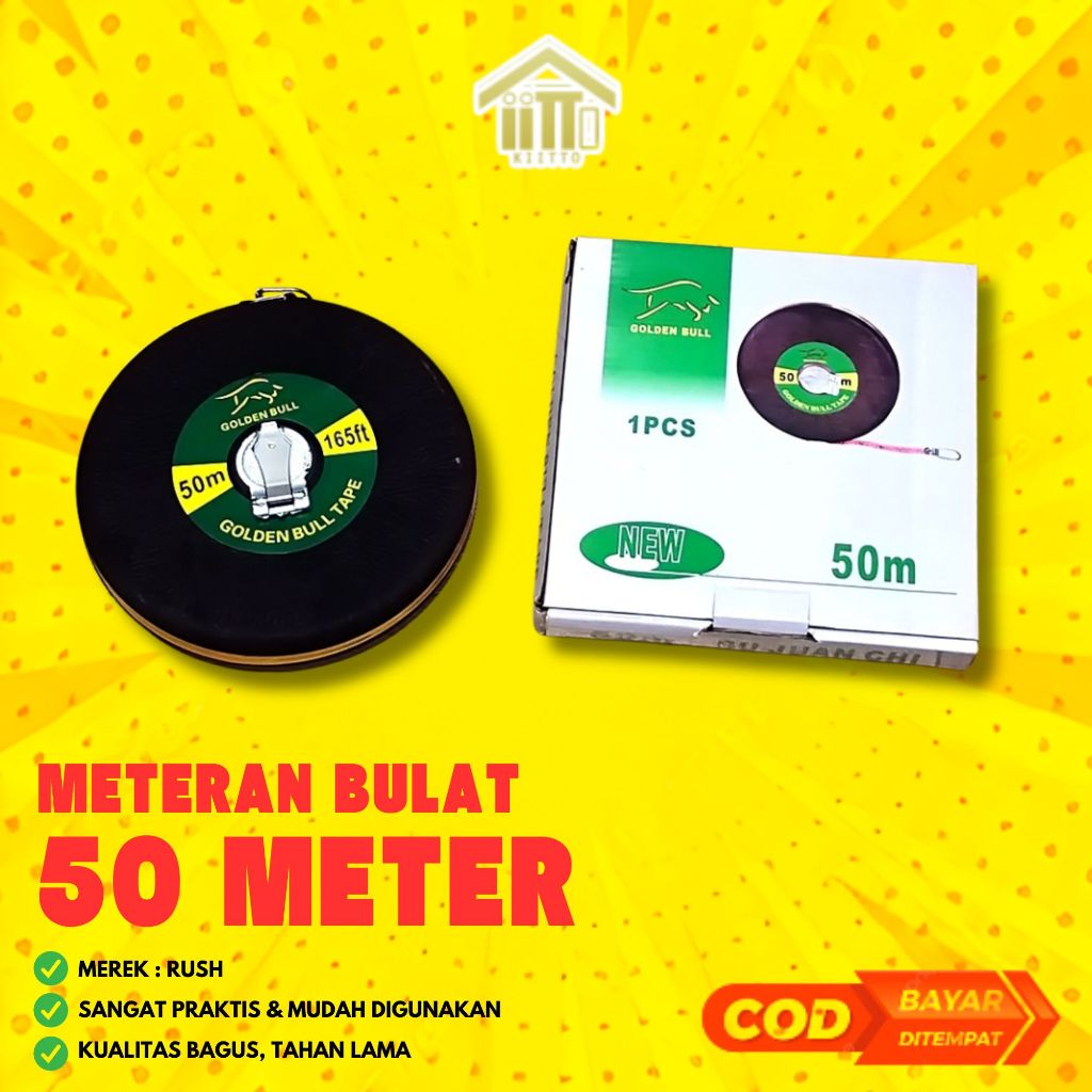 METERAN BULAT 50 METER / METERAN KULIT ROLL PUTAR 50 METER / METERAN KAIN BULAT 50 METER / METERAN 5