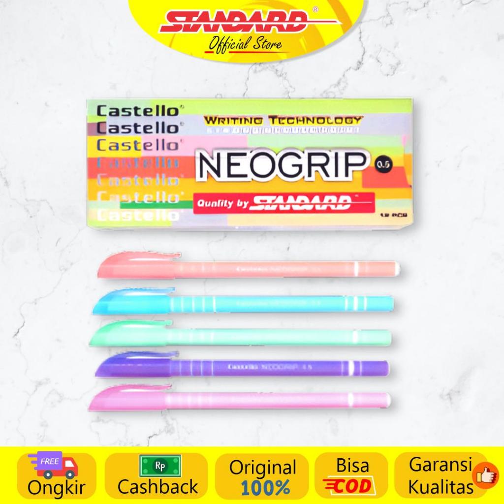 

Pulpen Castello NEOGRIP 0.5 mm Tinta Hitam Pulpen Standard Bolpen NEOGRIP (isi 12 pcs)