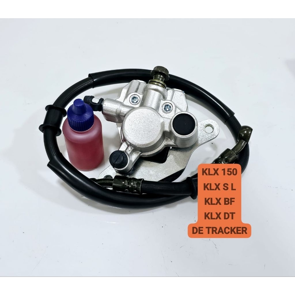 KALIPER BELAKANG KLX 150 KLX S L KLX BF KLX DT DE TRACKER D TREKER KAWASAKI SET MINYAK REM SELANG RE