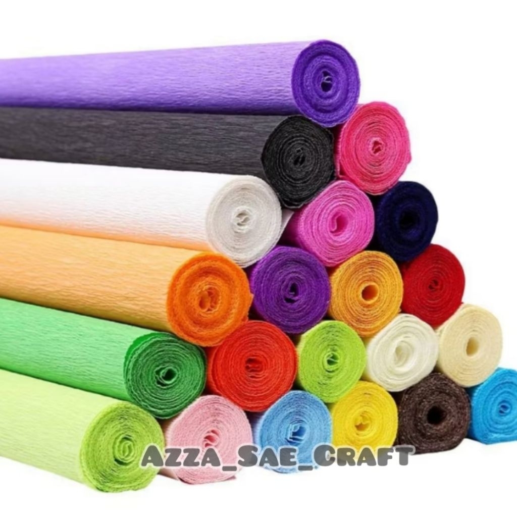 

1 Rol Kertas Crepe Italy Original Import Kertas Bunga Non Waterproof Kertas Buket Kertas Buket Crepe