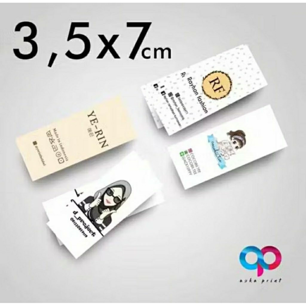 

name tag label hangtag costum murah 500pcs free desain