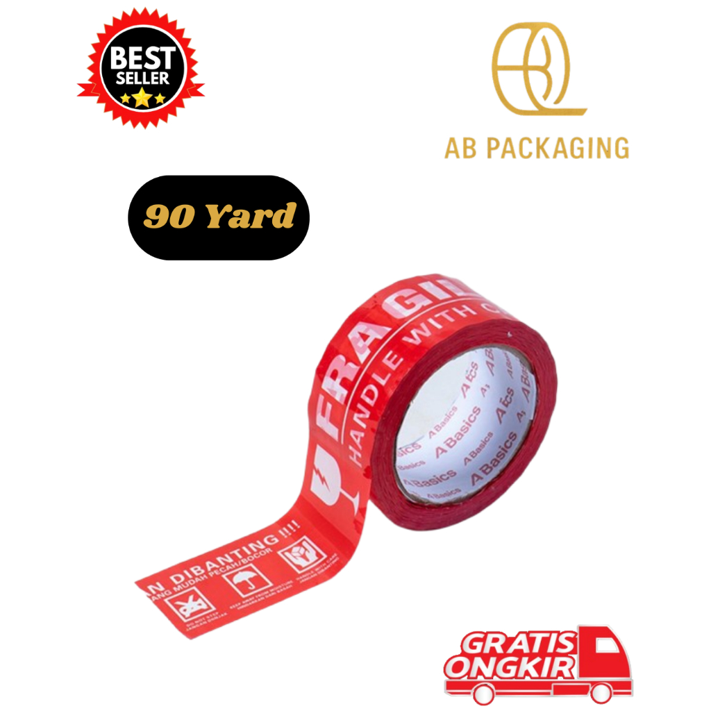 

Lakban Fragile 90 Yard BC x 48mm – Tape Fragile Shopee | Merah1 Pcs