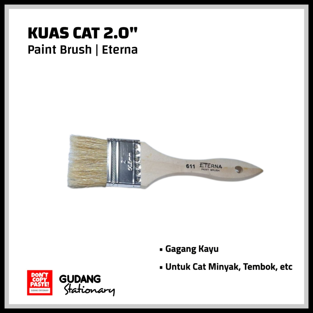 

Kuas Cat | Gagang Kayu | Paint Brush 2.0 Inch ETERNA