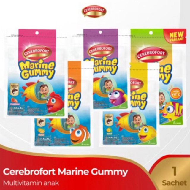 Cerebrofort Marine Gummy - Multivitamin Anak dengan Omega 3