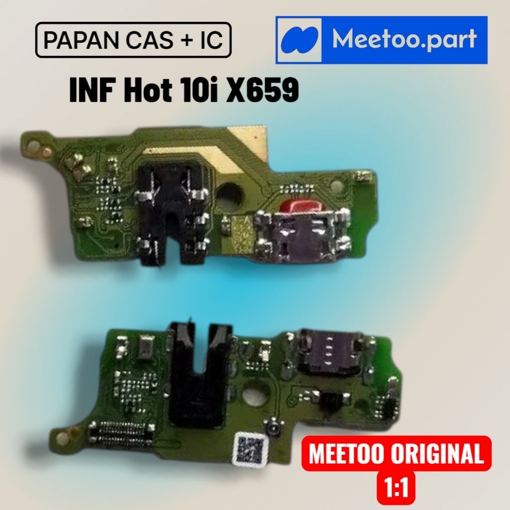 Fleksibel Cas Infinix Hot 10i X659 Original Meetoo 100% Flexi Charger Papan Cas Flexible Board Ada i