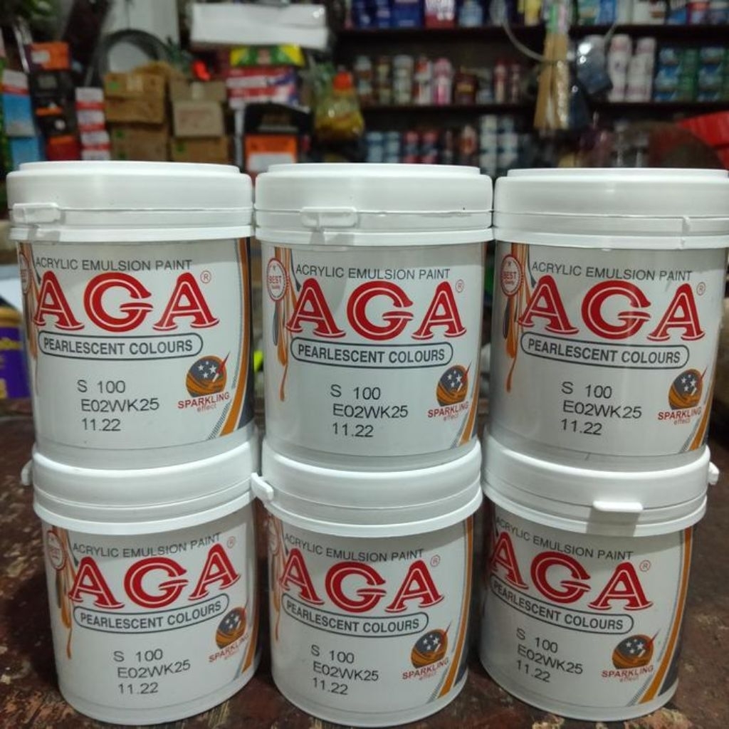 cat aga emas 100cc, cat aga kecil warna emas, cat poster aga