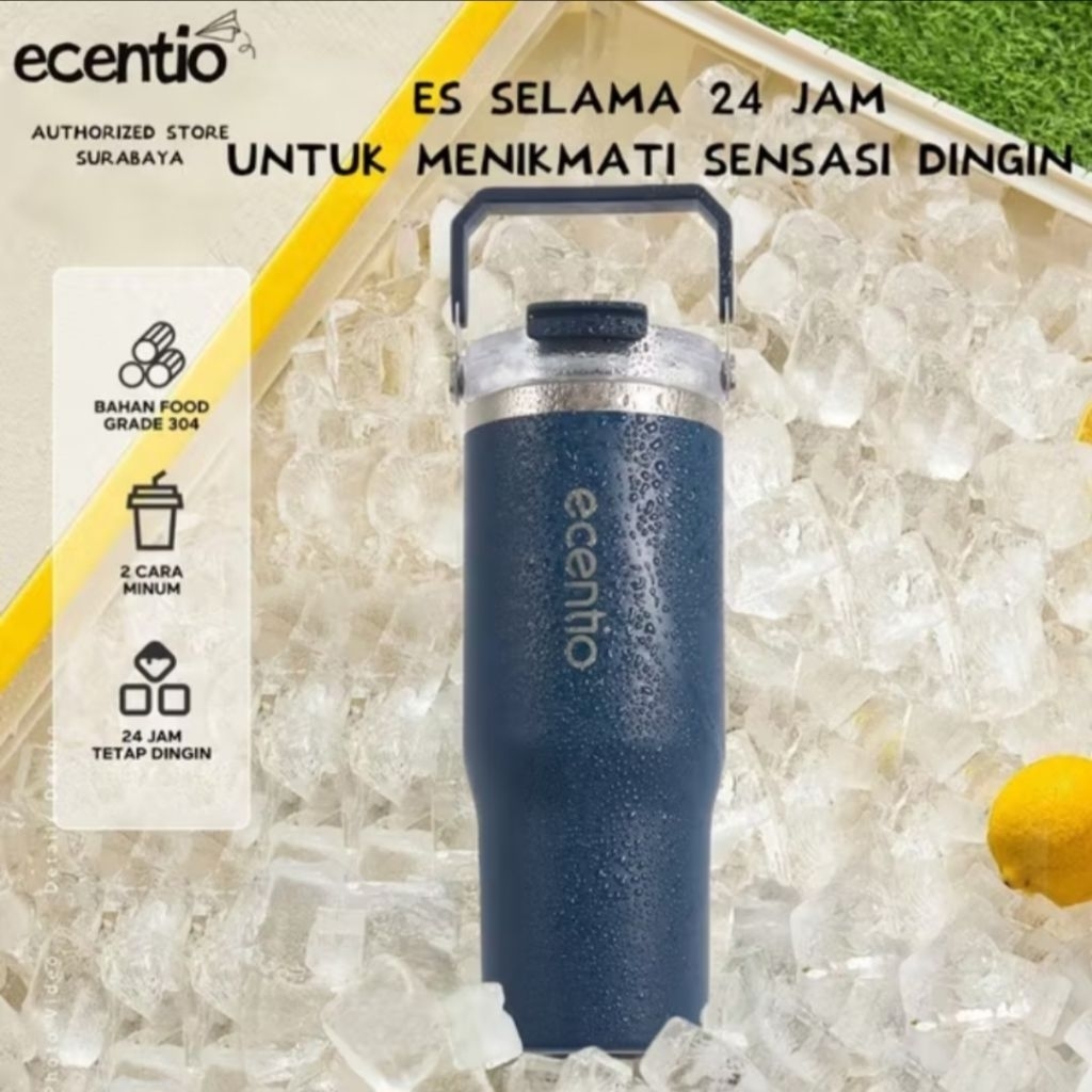 ecentio tumbler stainless steel panas dingin 24 jam