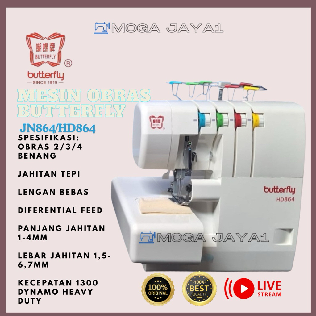 MESIN OBRAS PORTABLE BUTTERFLY HD864