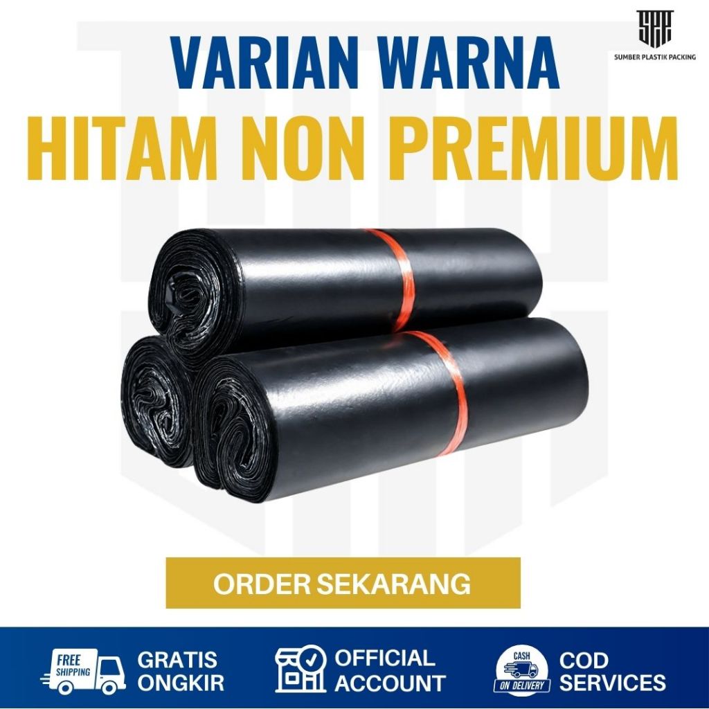 

Plastik Packing Polymailer 20x30 Warna Hitam Non Premium isi 100 Pcs Murah