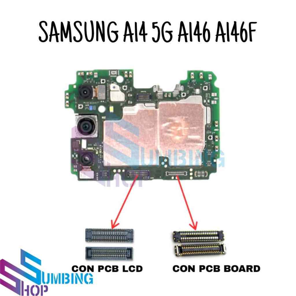 Konektor Mainboard Samsung A14 5G A146 A146F Soket Main Board Lcd FPC