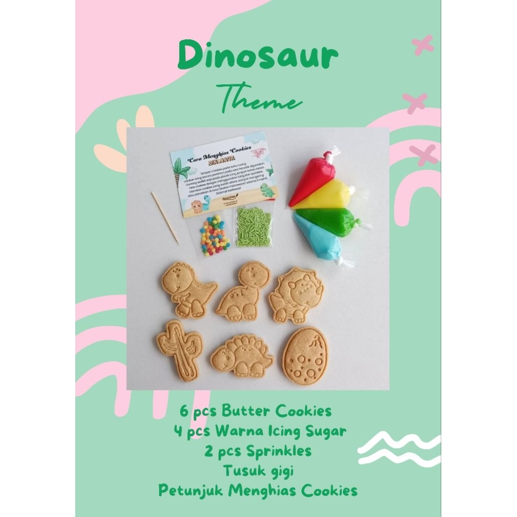

DIY Cookie Kit Dinosaurs | Decorate Cookies | Decorating Cookies | Cookies Hias | Menghias Cookies | Cookies Hias Dino | Hampers Dino | Kado Dino | Goodiebag Dino | Mainan Dino | Hampers Ultah Dino | Kado Ultah Dino | Goodiebag Ultah Dino | Souvenir Anak