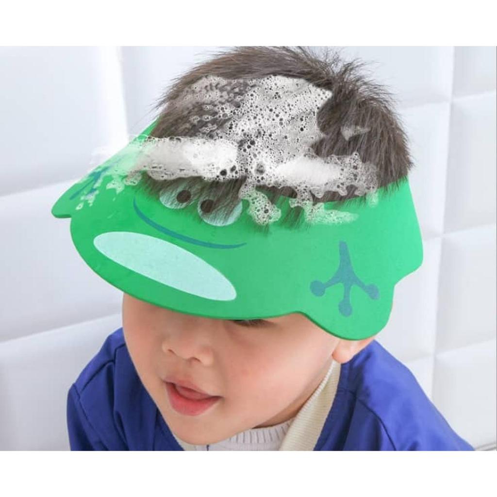 Topi Mandi Keramas Bayi Tutup Telinga - Topi Pelindung Keramas Bayi
