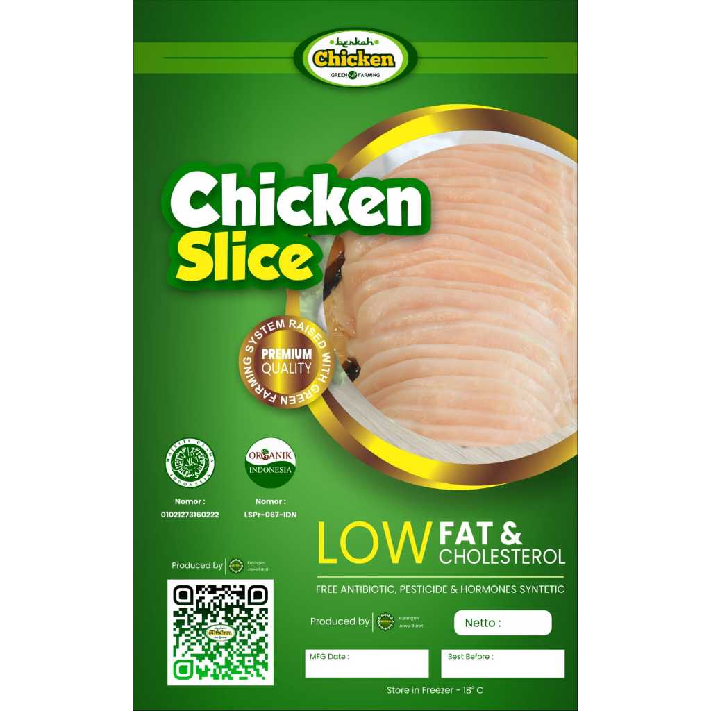 

Chicken Slices Ayam Berkah Organik 300gr