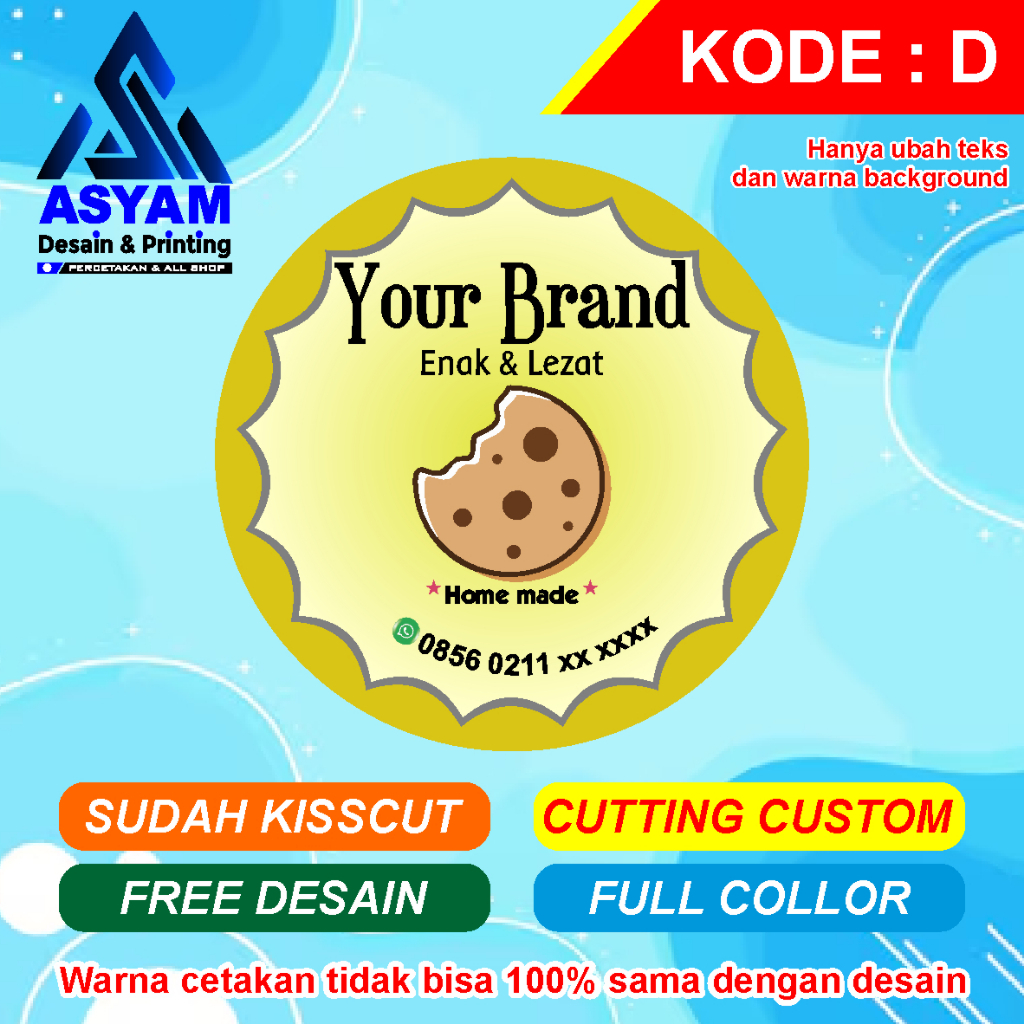 

STIKER LABEL MAKANAN // STIKER LOGO MAKANAN / stiker cutting