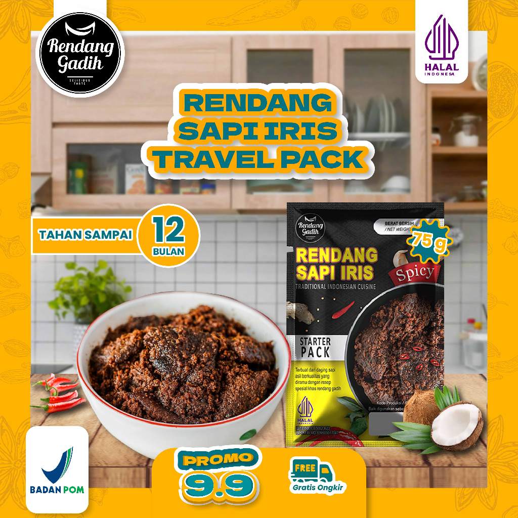

Rendang Gadih - TRAVEL PACK Rendang Sapi Iris 75g