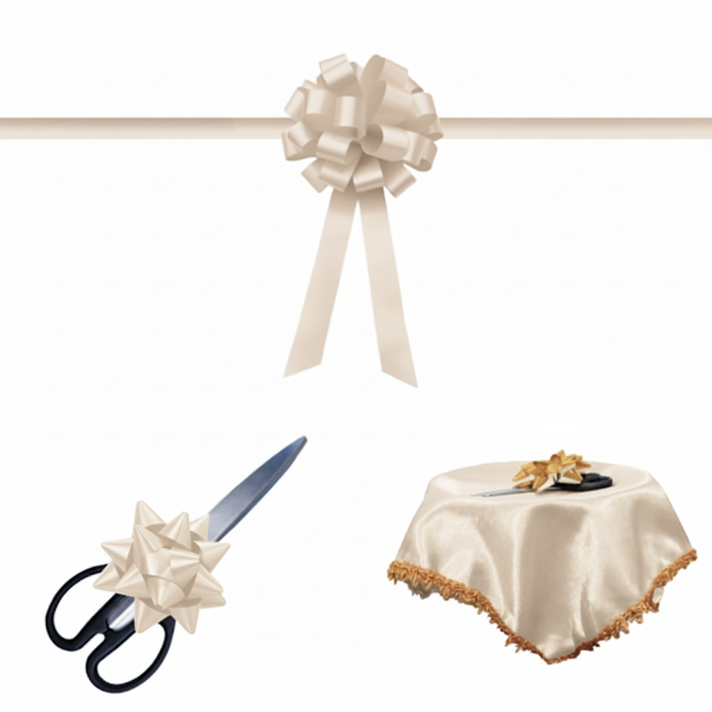 

Pita Peresmian Putih Bisa Custom Untuk Seremonial Acara Potong Pita Kantor / Toko Siap Pakai