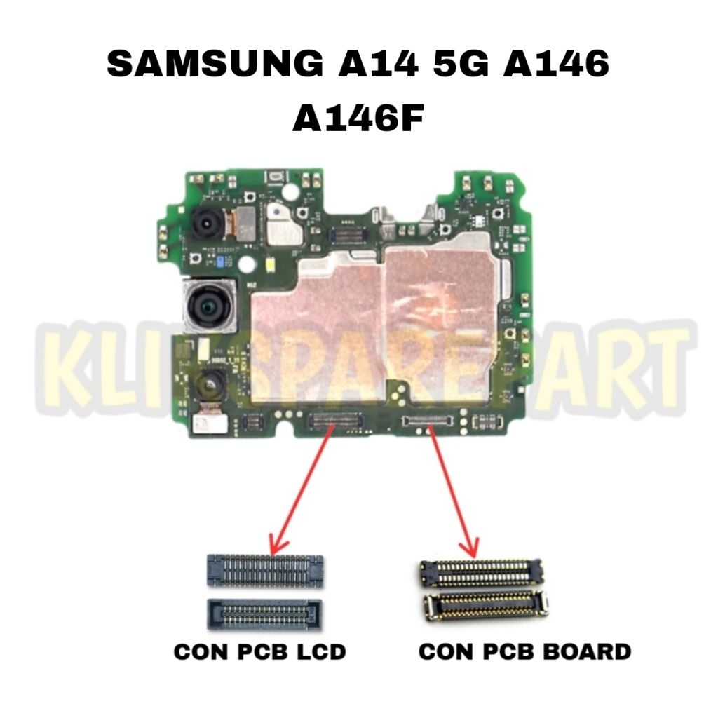 Soket Connector Lcd Samsung A14 5G A146 Konektor Fpc Penghubung Papan Mesin