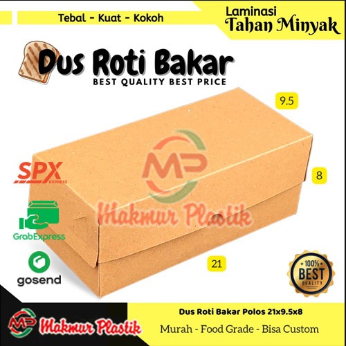 Box Roti Bakar / Dus Roti Bakar / Kotak Roti Bakar Bandung / Box Laminasi / Box Kotak Kemasan Roti