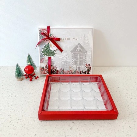 5 Pcs Box Star | Kotak Sekat Nastar Natal | Box Nastar Natal Sekat Mika