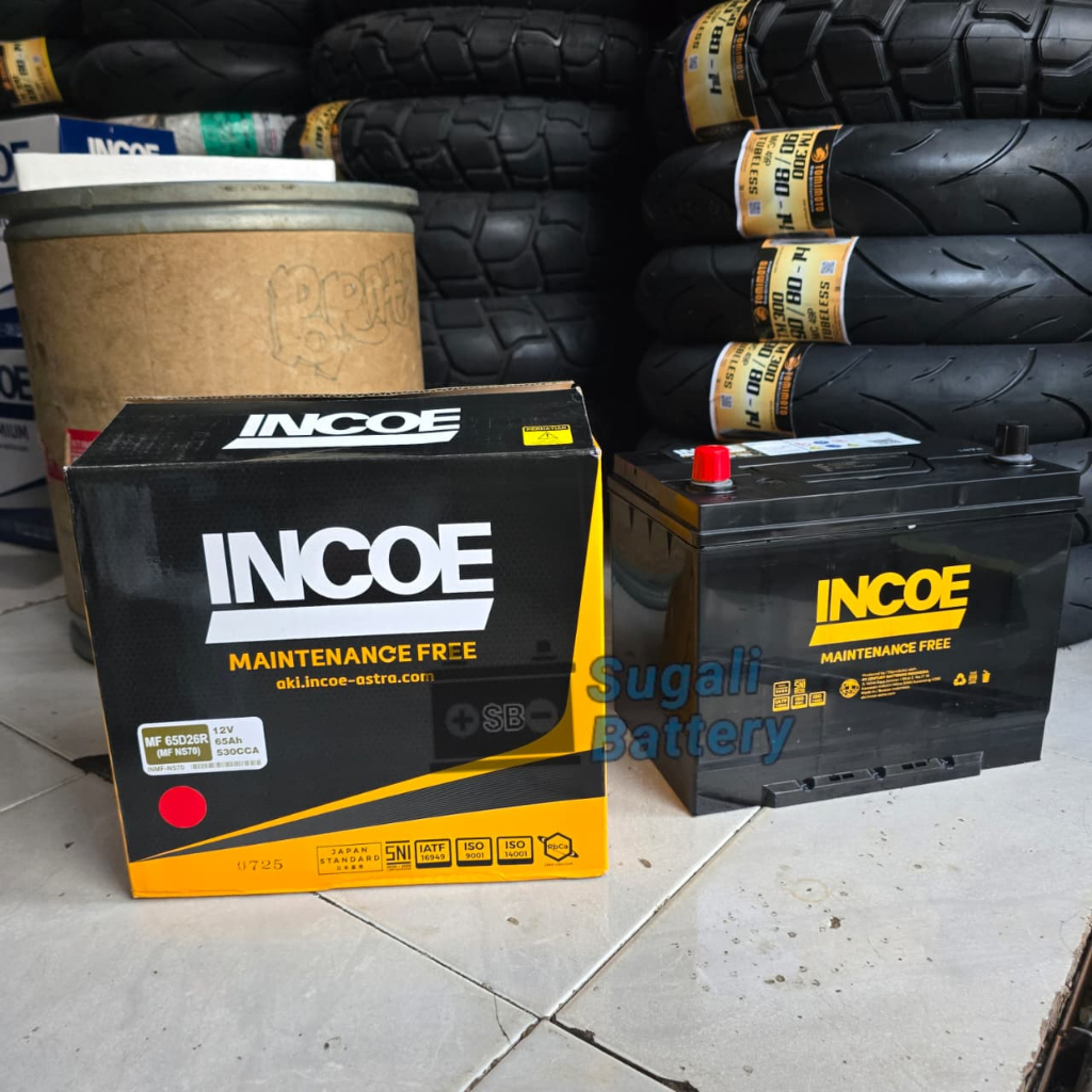 Aki Mobil KIJANG KAPSUL GRAND LGX KRISTA INCOE NS70 MF Aki Kering 65Ah ORIGINAL INCOE ASTRA