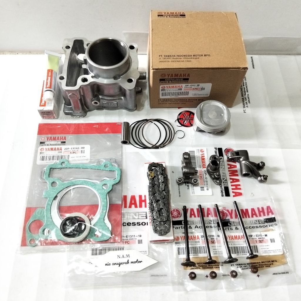 Blok seher cylinder 2DP paket 7 aitem n-max old lama 155 n-max new 155 aerox old lama 155 aerox new 