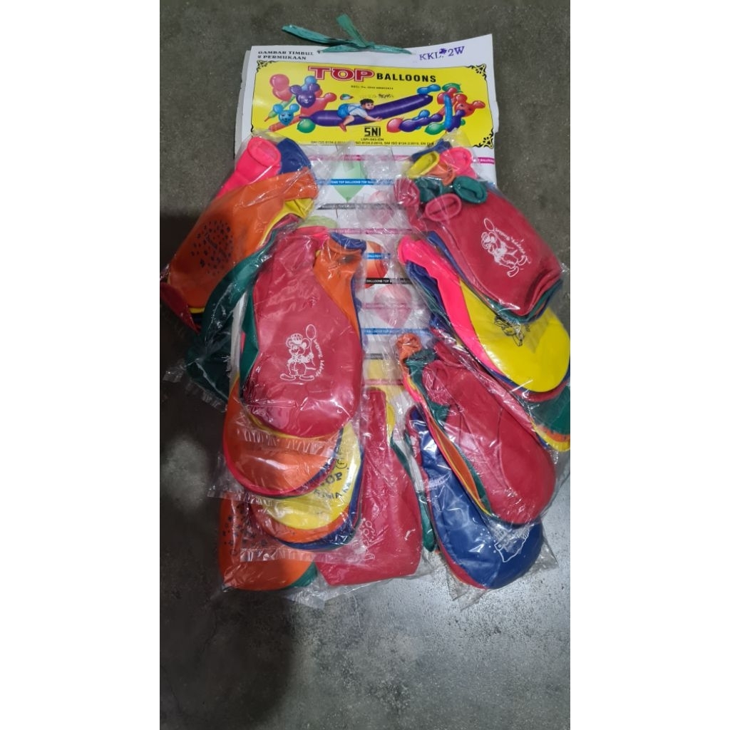 ( 1 LEMBAR ) 10 PAK BALON TOP KKL