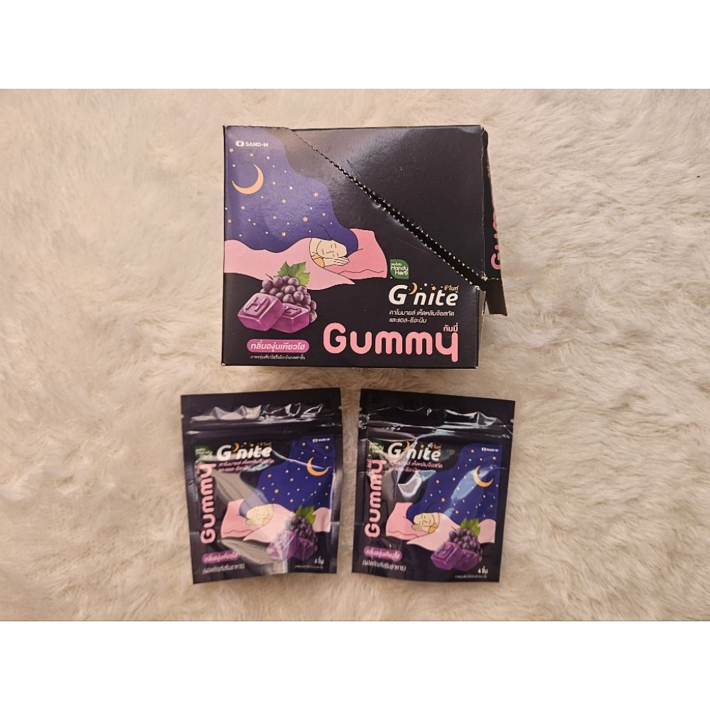 G’Nite Gummy Permen Rasa Anggur Import Thailand – Chewy Candy Jelly