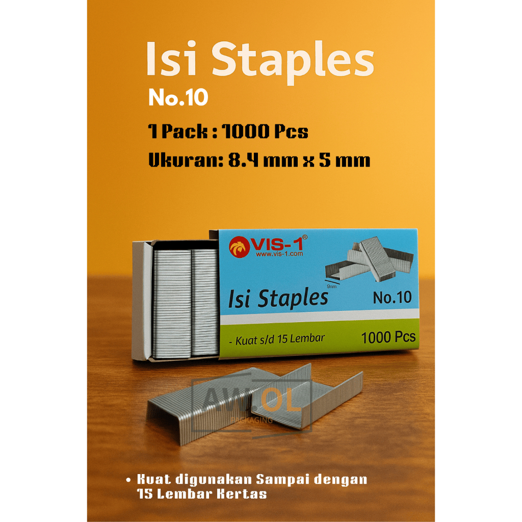 

Vis-1 Isi Staples No.10 Besi 1 Slop