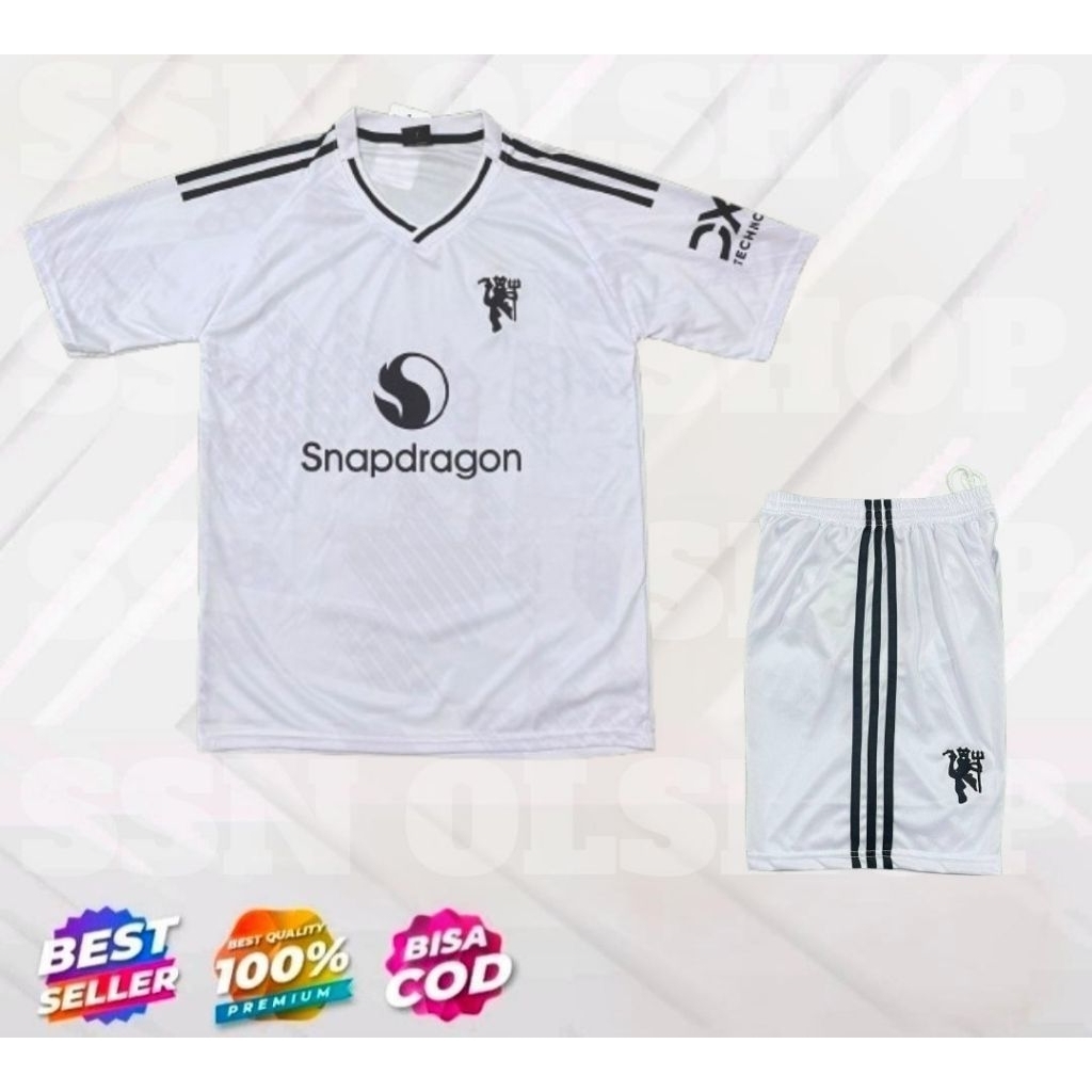jersey manchester united terbaru putih away 2025 setelan baju bola manchester united terbaru putih a