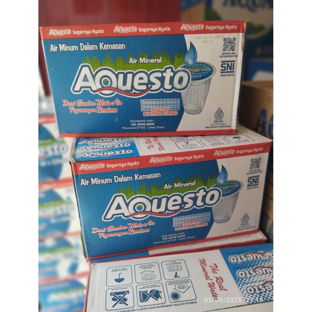 

Aquesto air mineral gelas 220ml 1 dus isi 48 gelas