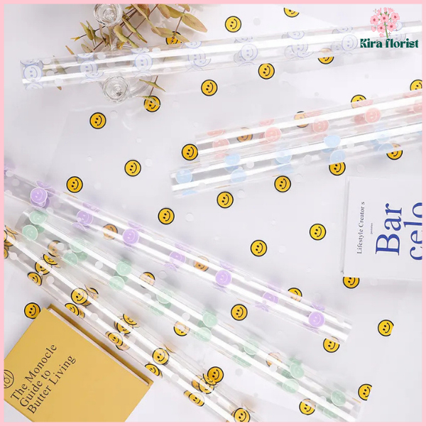 

PACK 20 Kertas Buket Cellophane Transparant Bening Waterproof Flower Wrapping KB64