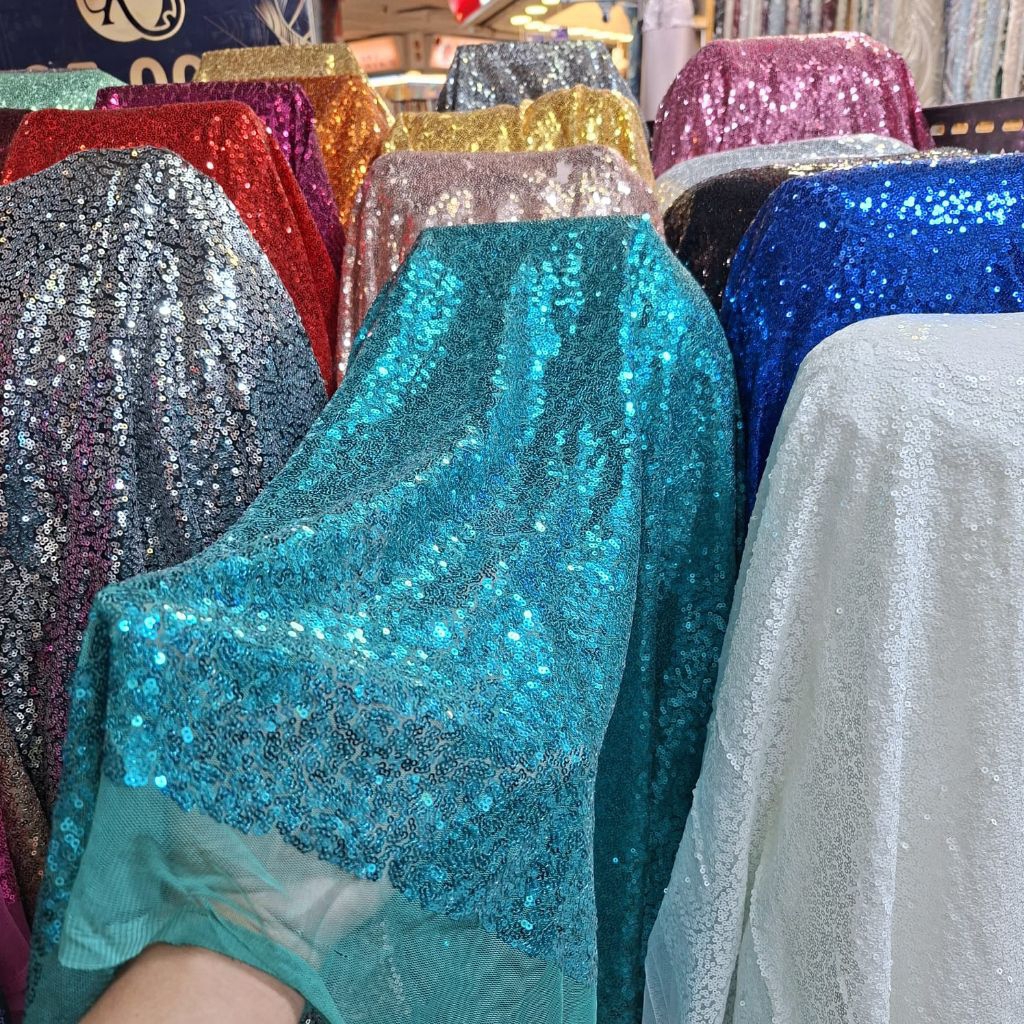 Kain Tulle Full Payet/Tille Seribu Payet/Tille Full Sequin/Seribu Payet Sequin Terbaru