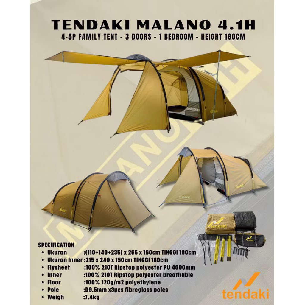 TENDAKI MALANO 4.1 H Fiberglass