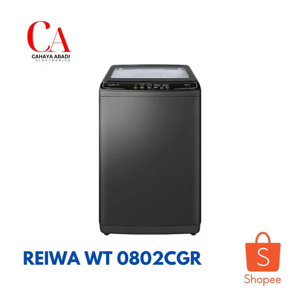 Mesin Cuci Reiwa WT-0802CGR 1 Tabung Bukaan Atas Kapasitas 8 Kg Charcoal Grey