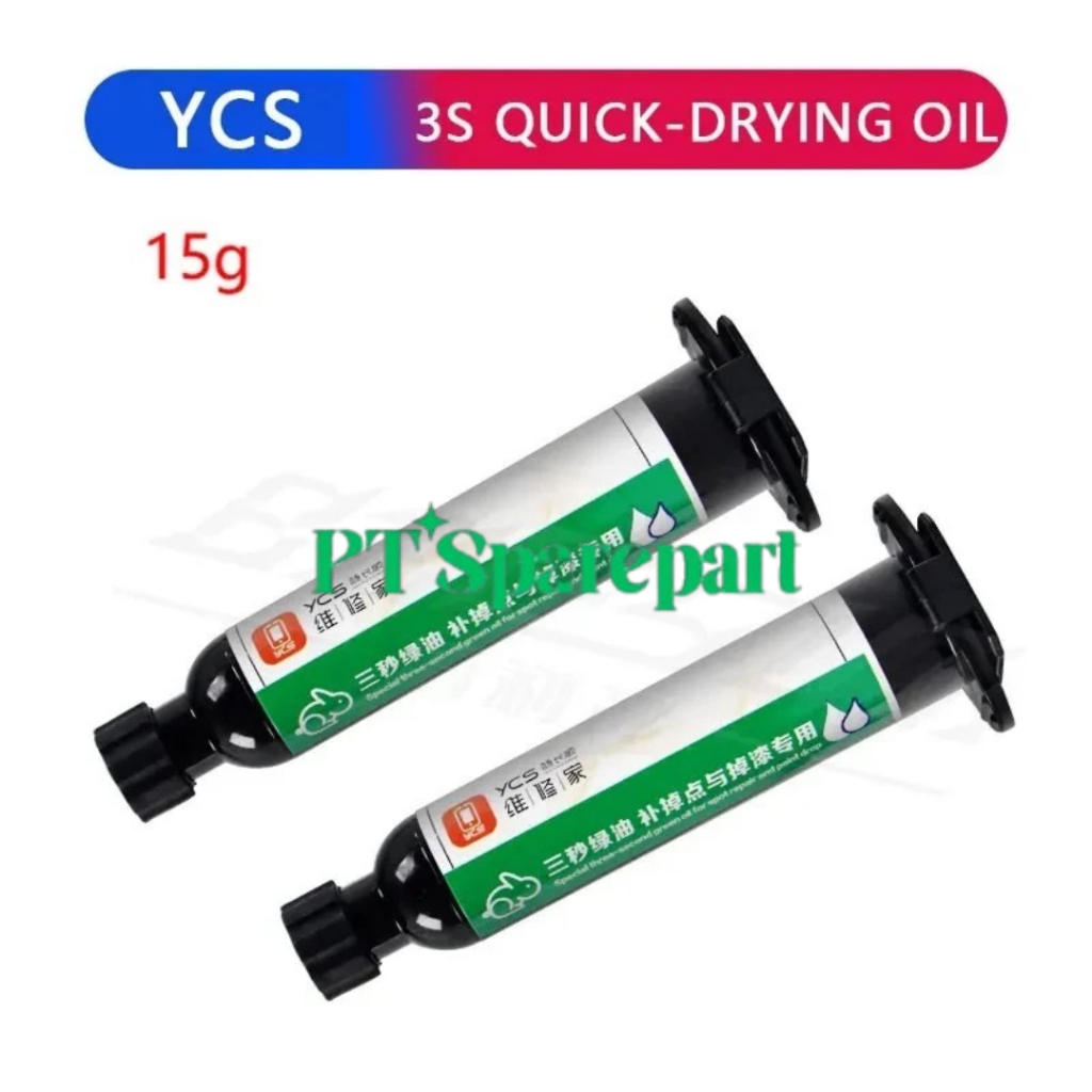 YCS Solder Flux 3-Second Quick Dry Oil Green - Lem Pengering Cepat Hijau 3s 3 Second