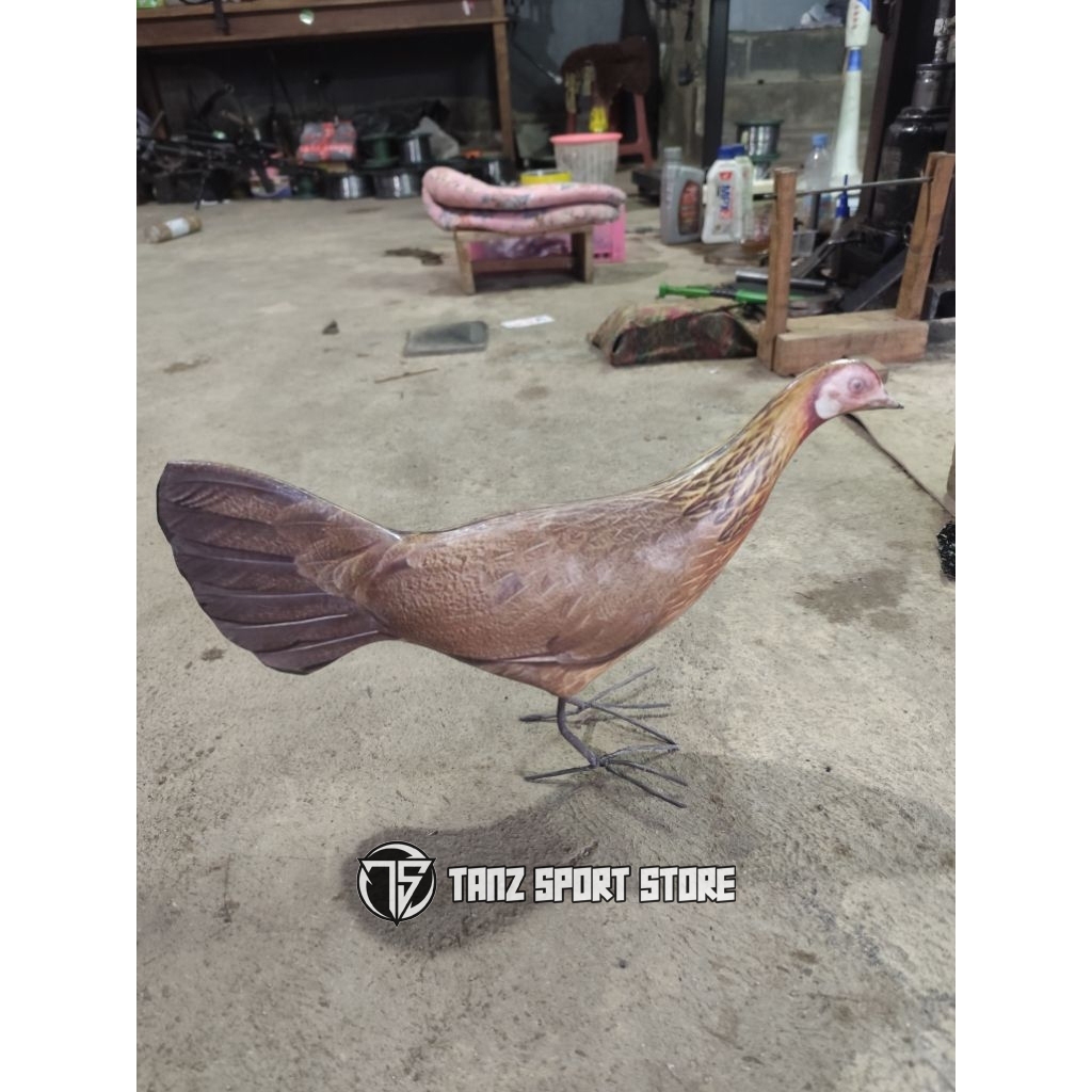 jontrot patung ayam betina sumatra / dekoy ayam hutan merah betina